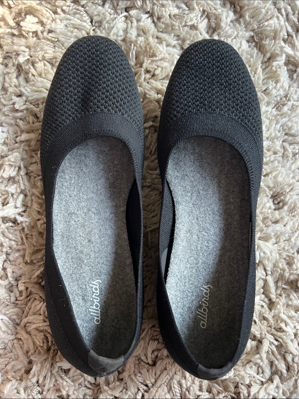 allbirds Black Knit Women’s Ballet Flats